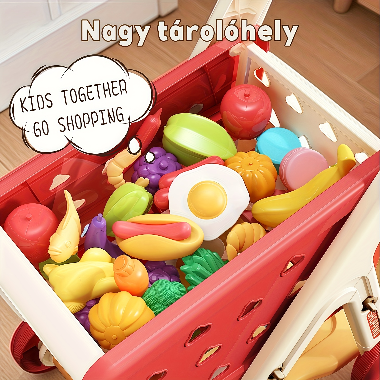 Baby Food Cooking Set - Kids Simulation Shopping Cart Toy Pretend