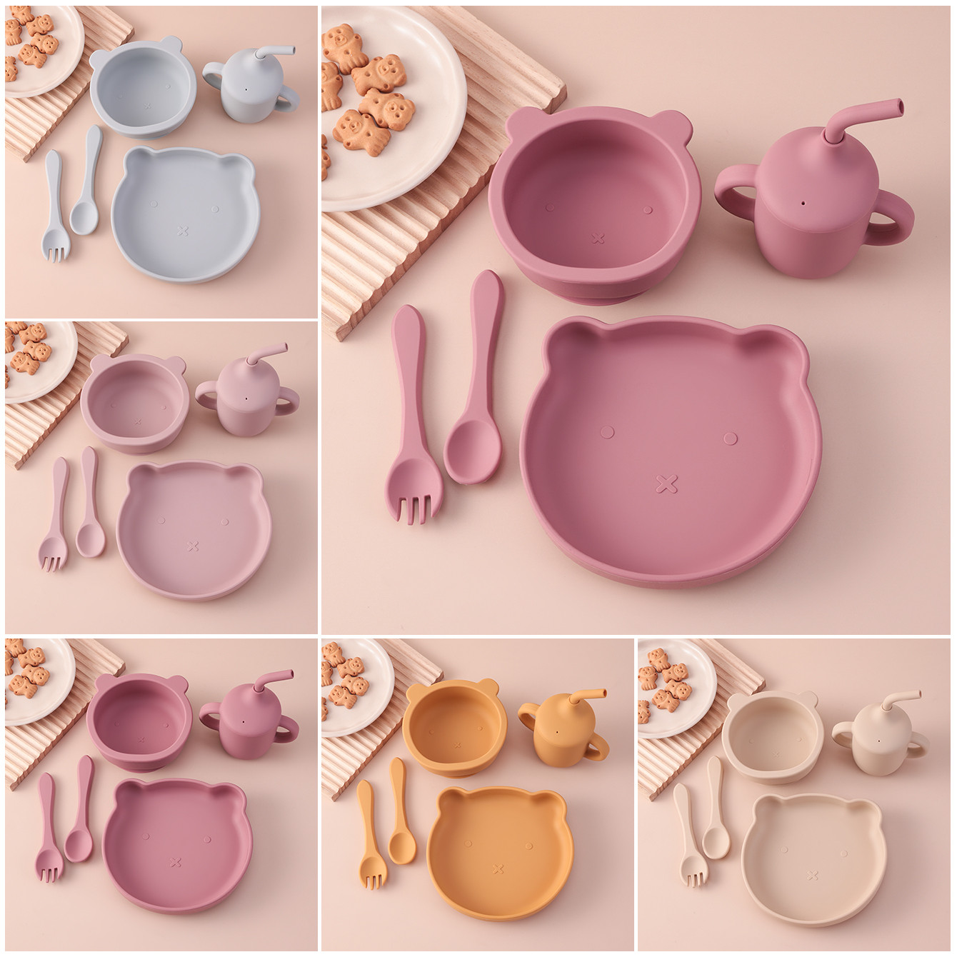 Baby Food Hipp - Color Kids 5PCS Silicone Feeding Set