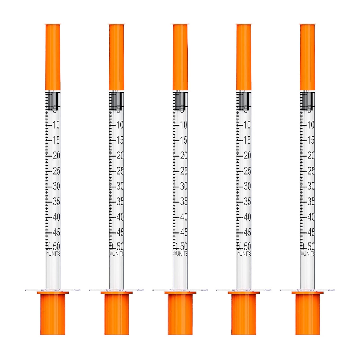 Baby Food Allergy Rash - 100PCS 0.5ml/cc Disposable Sterile Orange Insulin