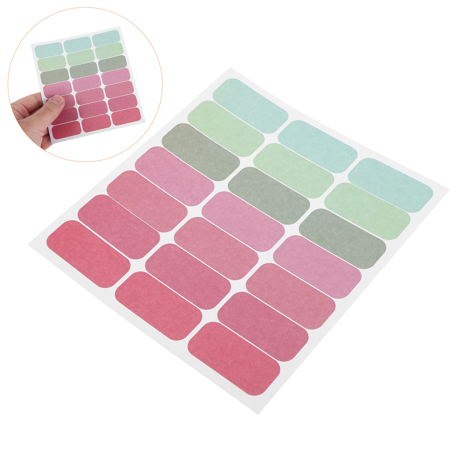 Baby Food Bottle - 5Sheet Blank Adhesive Label Stickers Colored