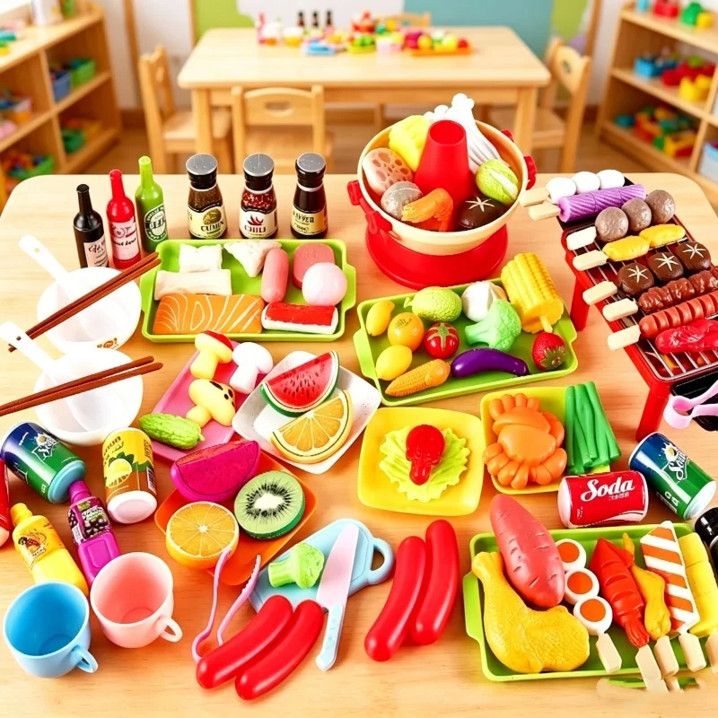 Baby Food Cooking Set - Children Educational Kitchen Play Set Simulation
