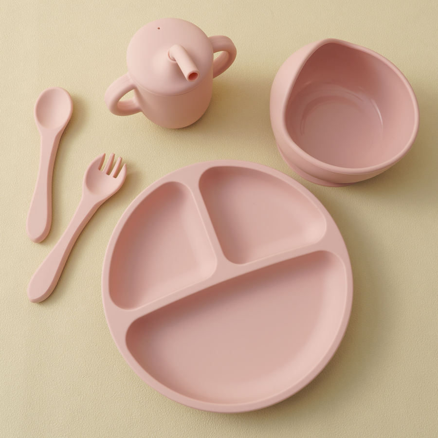 Baby Food Hipp - 5PCS Baby Silicone Tableware Set Suction