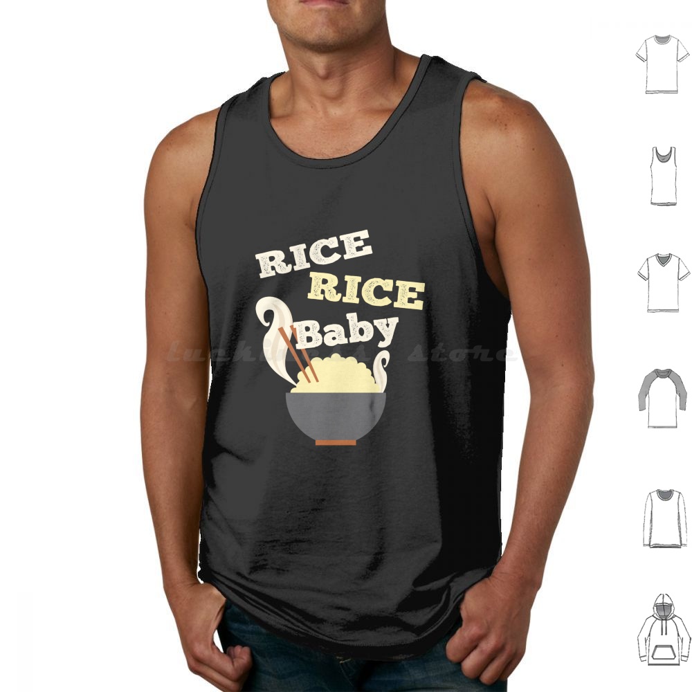Baby Rice Food - Rice Rice Baby Tank Tops Print
