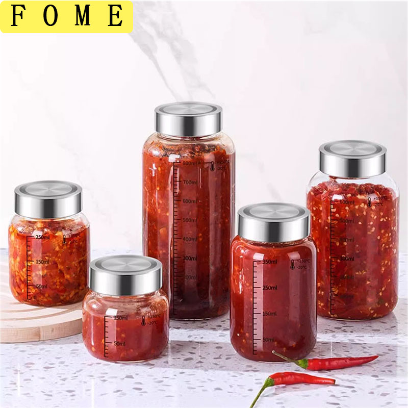 Baby Food Jars Glass - Multi Capacity Sealed Glass Bottle With