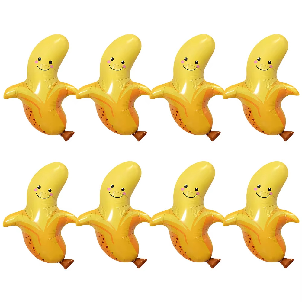 Baby Food Banana - 8Pcs Yellow Banana Balloons Cute Fruit