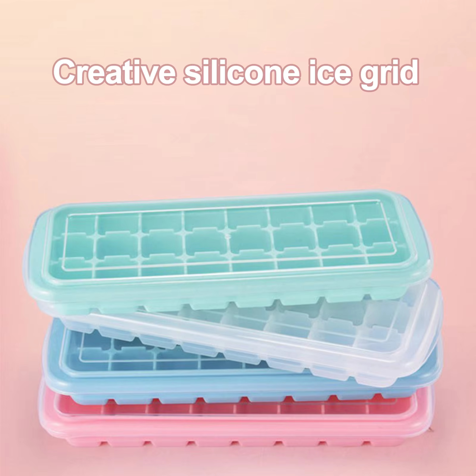 Baby Food For 2 Year Old - Silicone Ice Cubes Tray with Lid