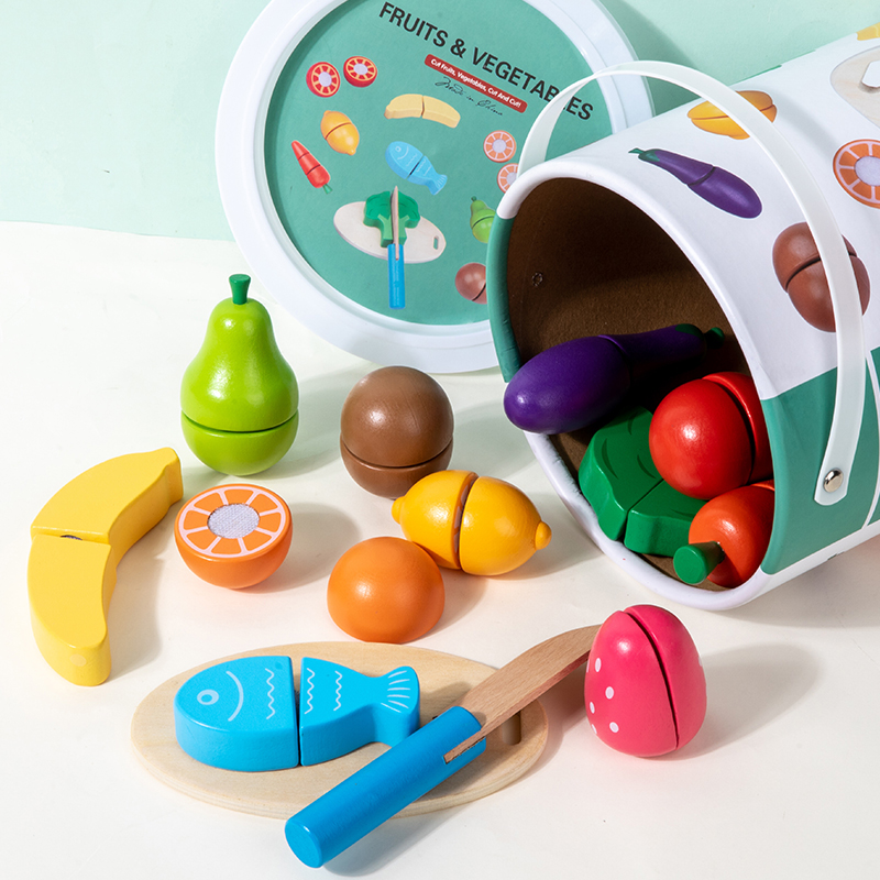 Baby Food Cooking Set - Wooden Pretend Toy Simulation Kitchen Classic