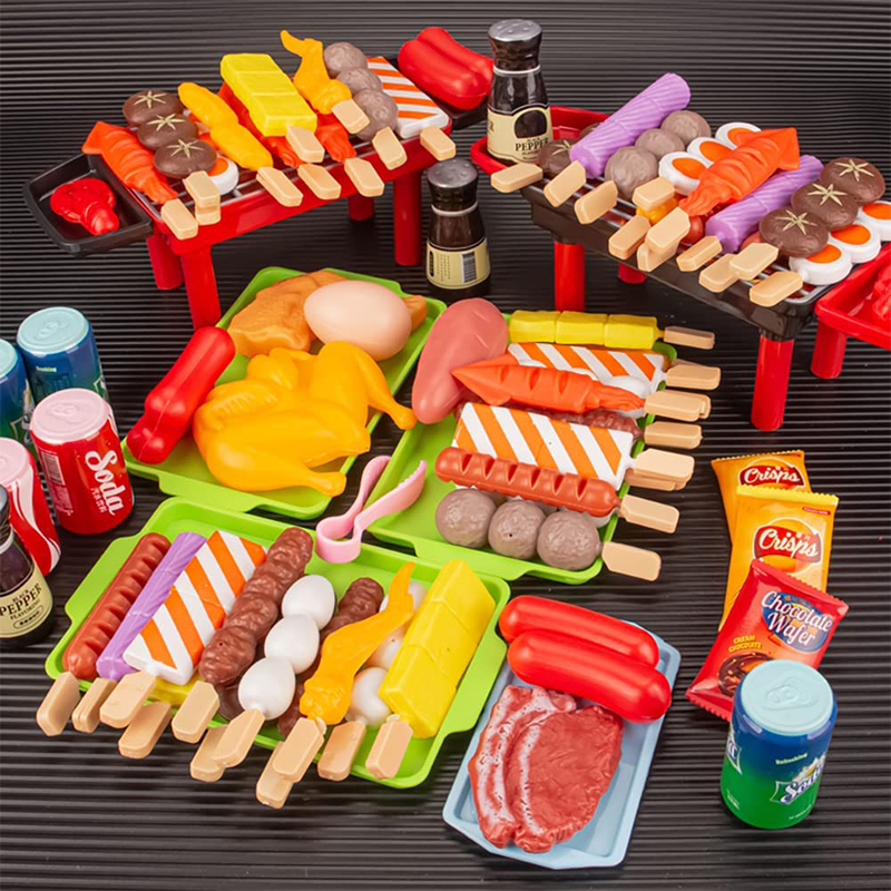 Baby Food Cooking Set - Baby Dress Up Kitchen Toys BBQ