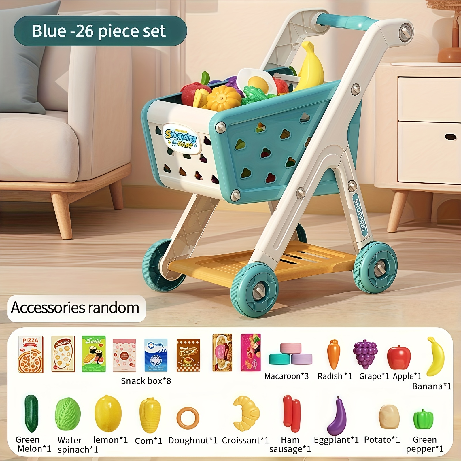 Kids Simulation Shopping Cart  - Baby Food Cooking Set recensie en prijs