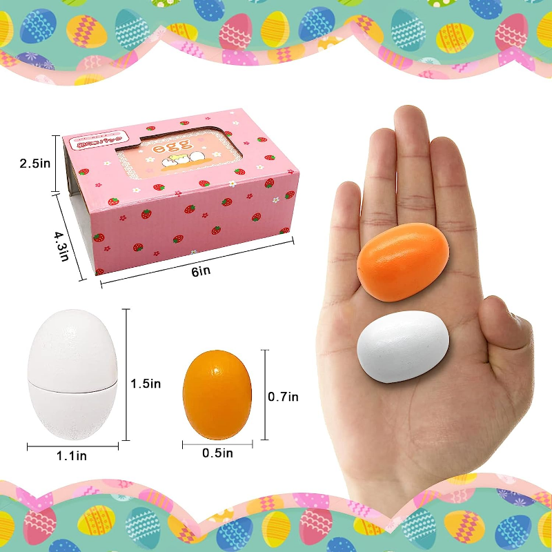 6pcs Wooden Eggs Toy Egg Kitch - Baby Food Cooking Set recensie en prijs