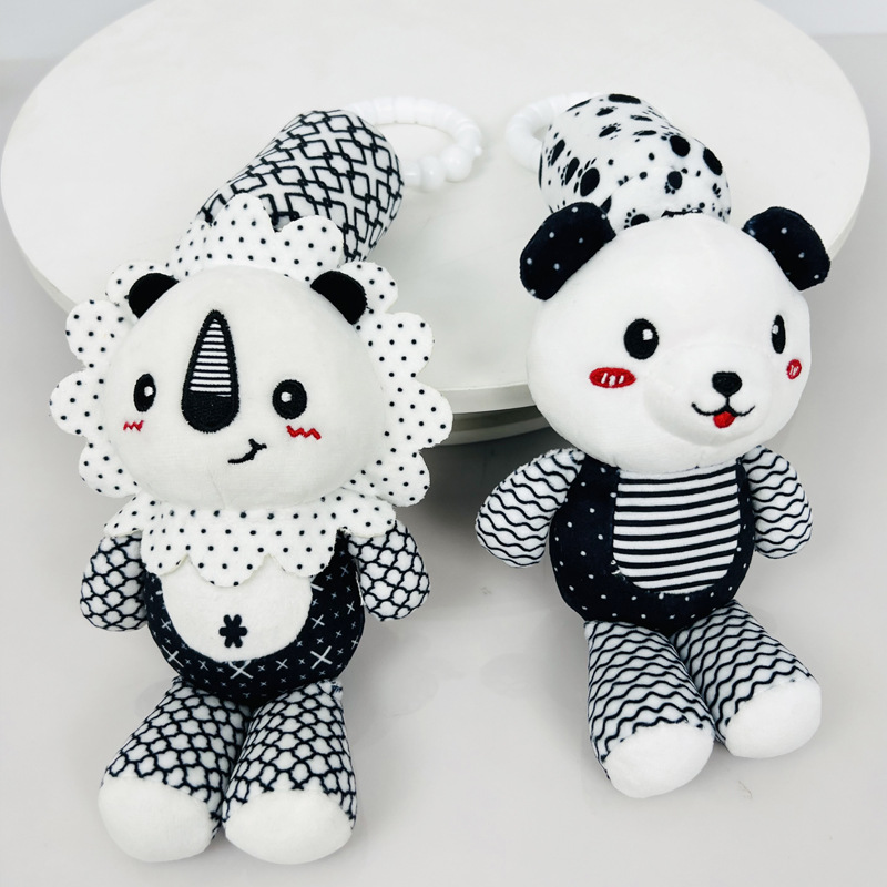 Black White Plush Doll Baby Ra - Baby Food Doll recensie en prijs