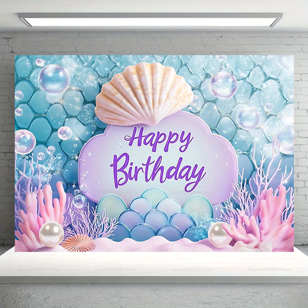 Mermaid Party Backdrops Childr - Baby Food Ingredients recensie en prijs