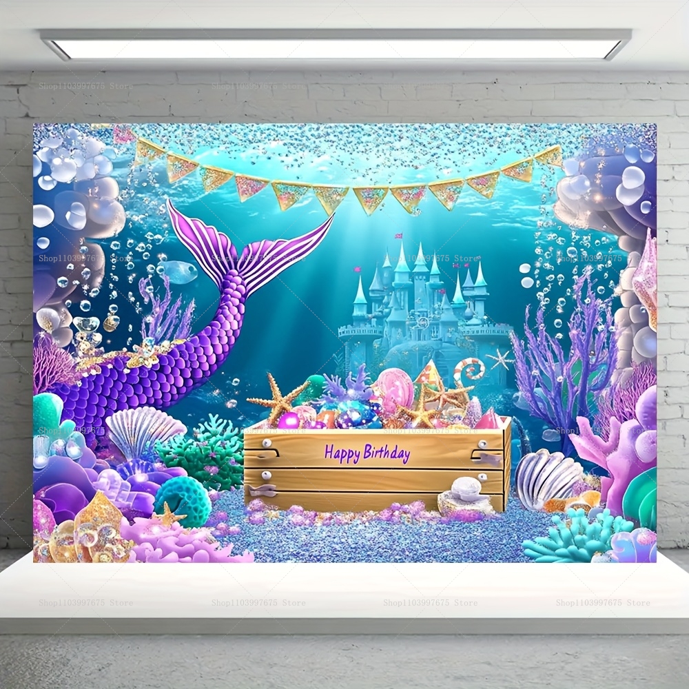Mermaid Party Backdrops Childr - Baby Food Ingredients recensie en prijs