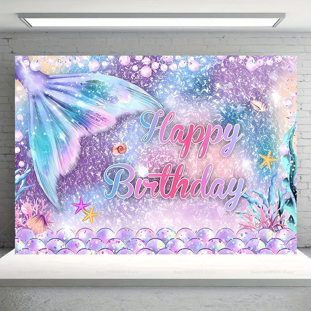 Mermaid Party Backdrops Childr - Baby Food Ingredients recensie en prijs