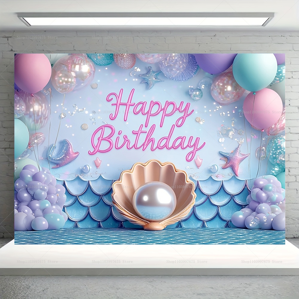 Mermaid Party Backdrops Childr - Baby Food Ingredients recensie en prijs