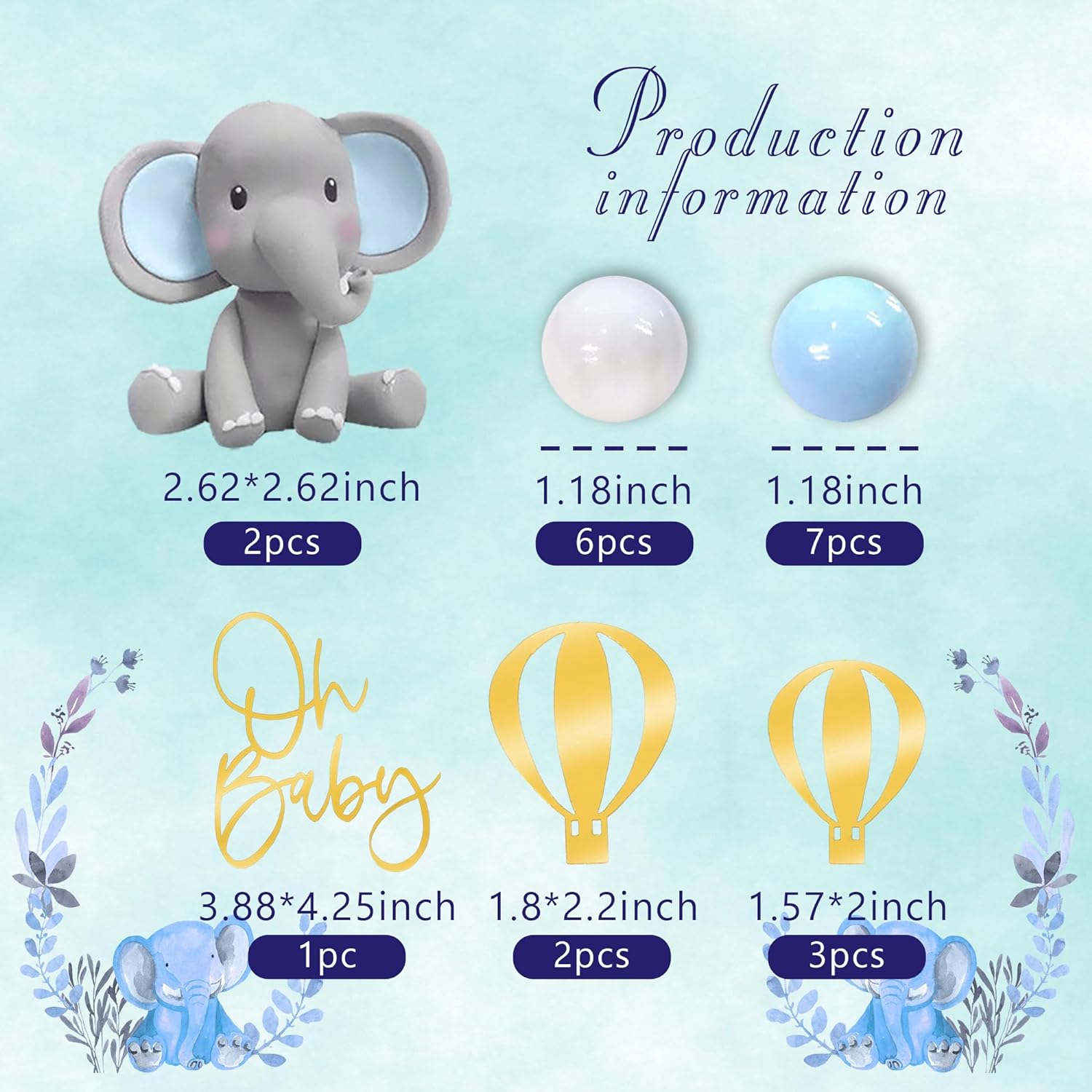 Elephant Cake Decoration Baby  - Baby Food Ingredients recensie en prijs