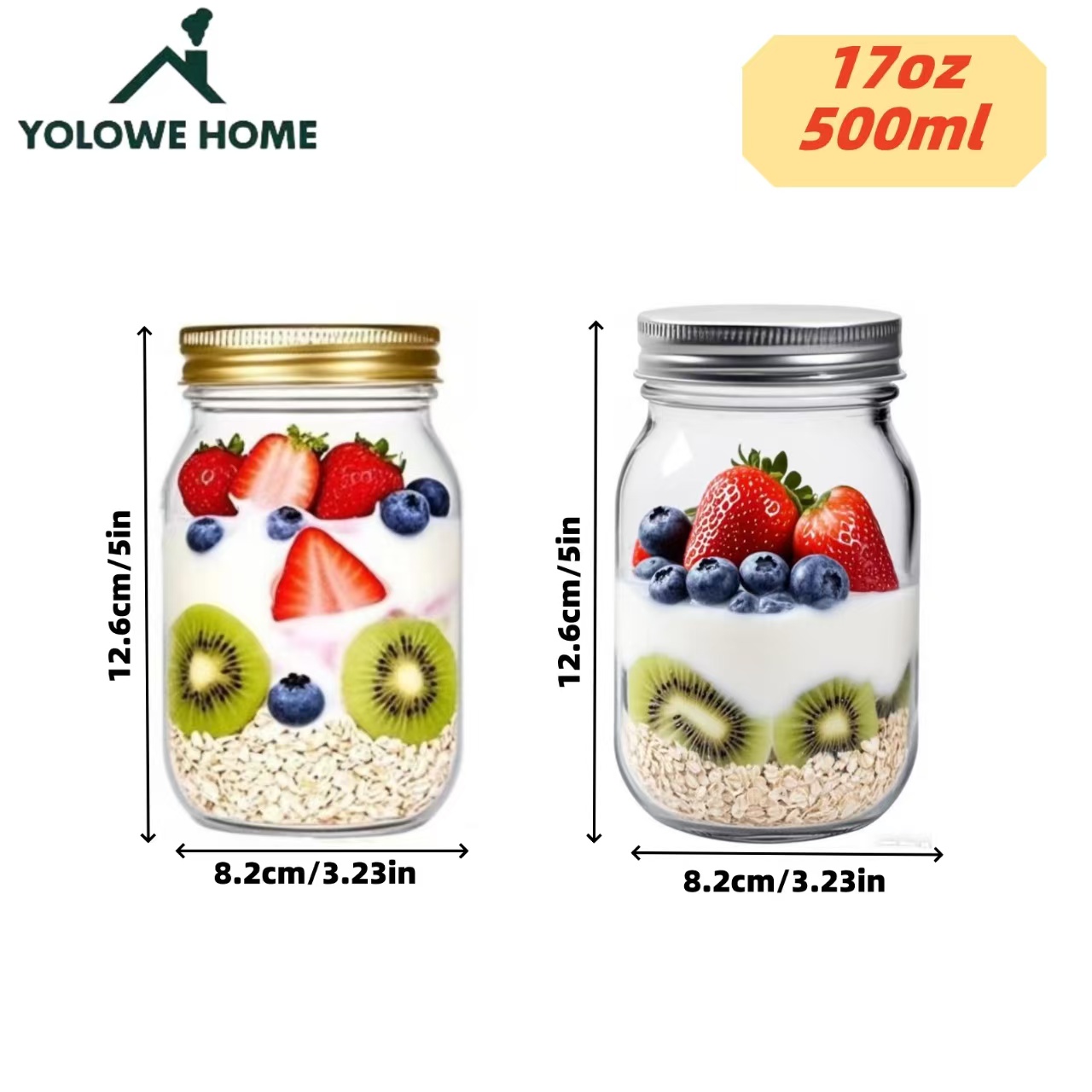 6Pcs, 12Pcs, 500Ml/16Oz, Glass - Baby Food Jars Glass recensie en prijs