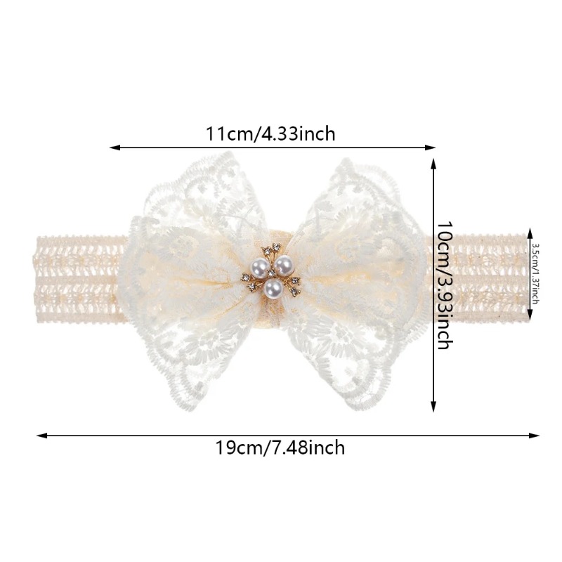 Cream Lace Baby Headbands for  - Baby Food Jelly recensie en prijs