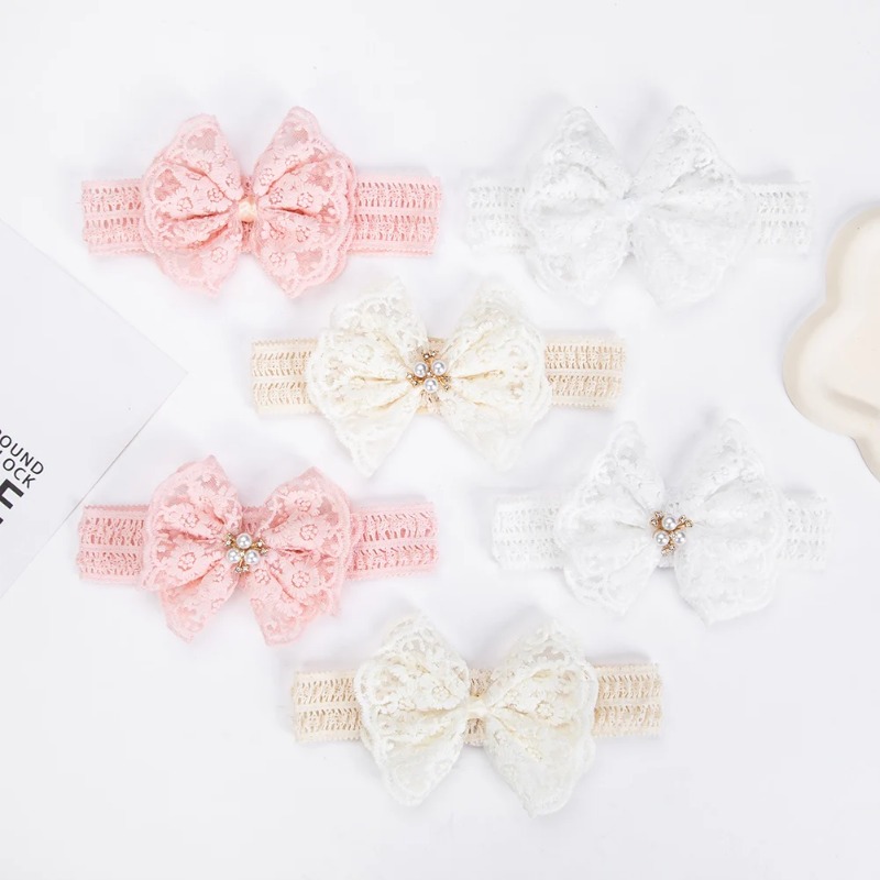 Cream Lace Baby Headbands for  - Baby Food Jelly recensie en prijs