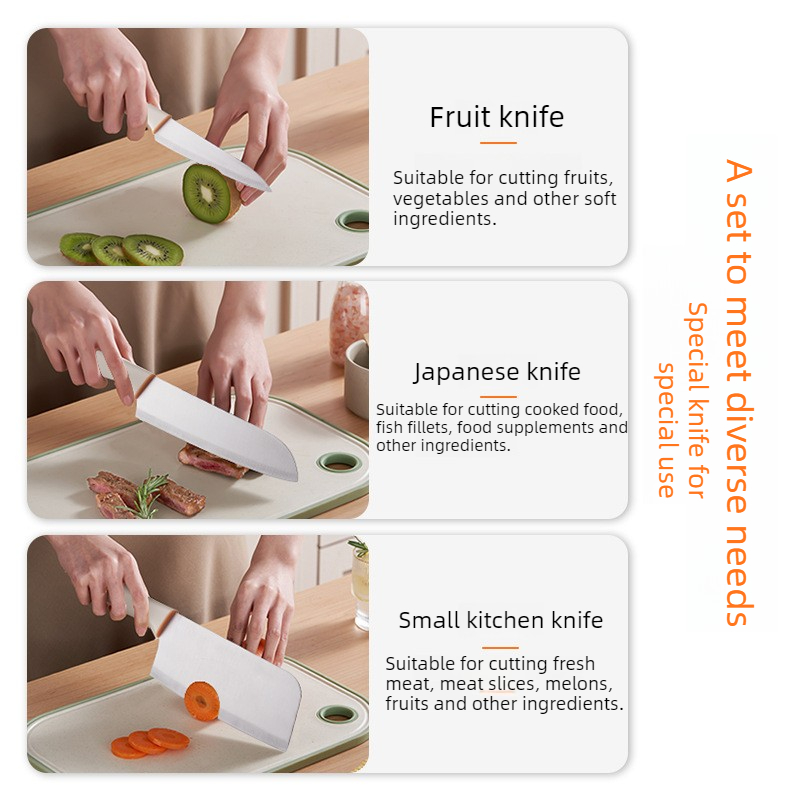 3-PCS Kitchen Knife Sets Stain - Baby Food Cooking Set recensie en prijs