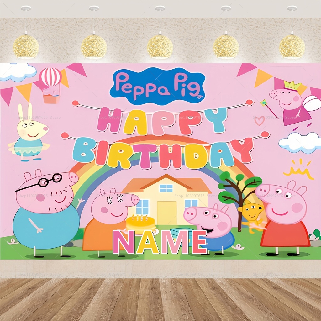 Custom Name Cartoon Peppa Pig  - Baby Food Ingredients recensie en prijs