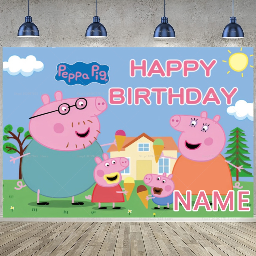 Custom Name Cartoon Peppa Pig  - Baby Food Ingredients recensie en prijs