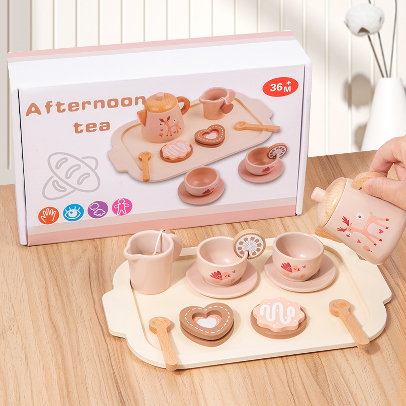 Afternoon Tea Set Wooden Toy P - Baby Food Cooking Set recensie en prijs