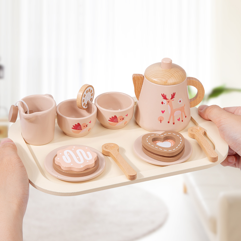 Afternoon Tea Set Wooden Toy P - Baby Food Cooking Set recensie en prijs