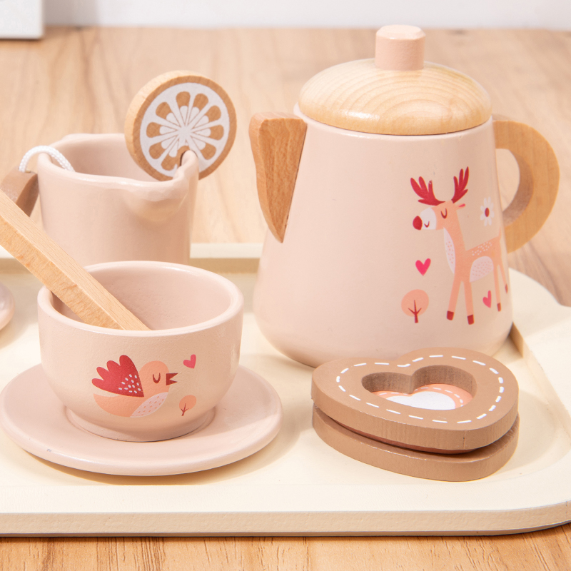 Afternoon Tea Set Wooden Toy P - Baby Food Cooking Set recensie en prijs