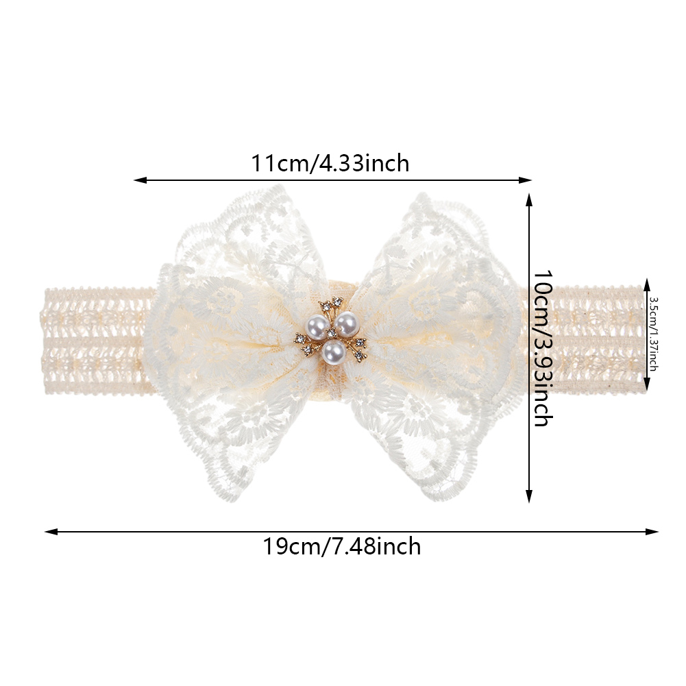 Cream Lace Baby Headbands for  - Baby Food Jelly recensie en prijs