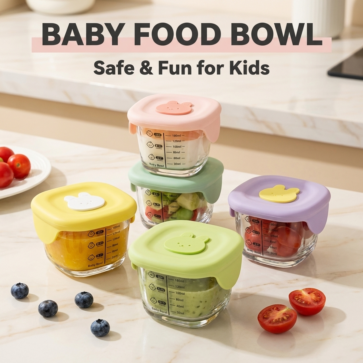 Glass Feeding Bowl with Lid–He - Baby Food Allergy Rash recensie en prijs