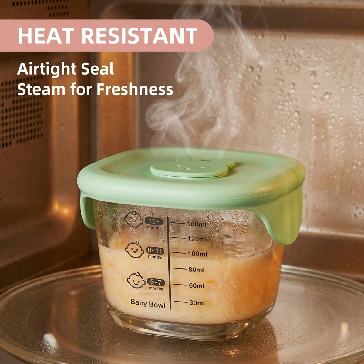Glass Feeding Bowl with Lid–He - Baby Food Allergy Rash recensie en prijs
