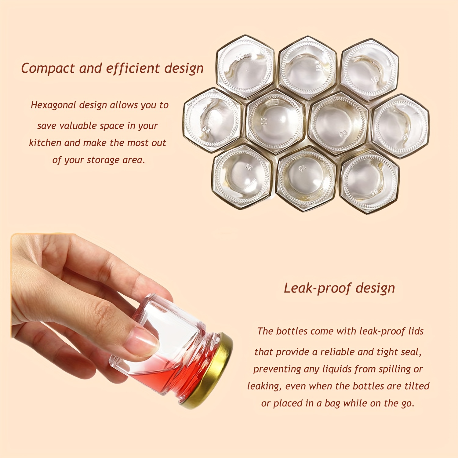 1.5 Oz Hexagon Mini Glass Hone - Baby Food Jars Glass recensie en prijs
