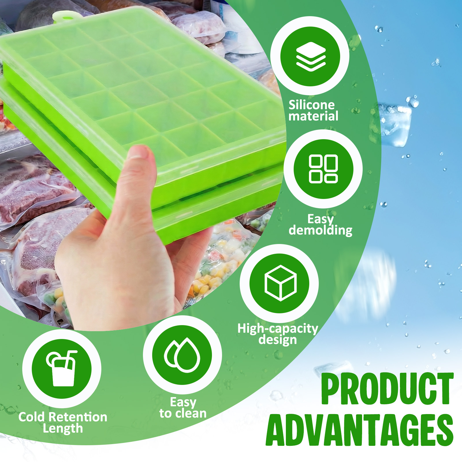 Silicone Ice Cube Tray Easy Re - Baby Food Jelly recensie en prijs