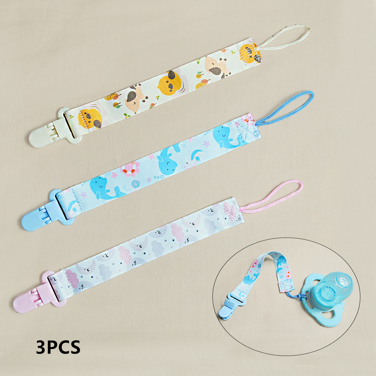 3PCS cartoon printed baby paci - Baby Food Bottle recensie en prijs